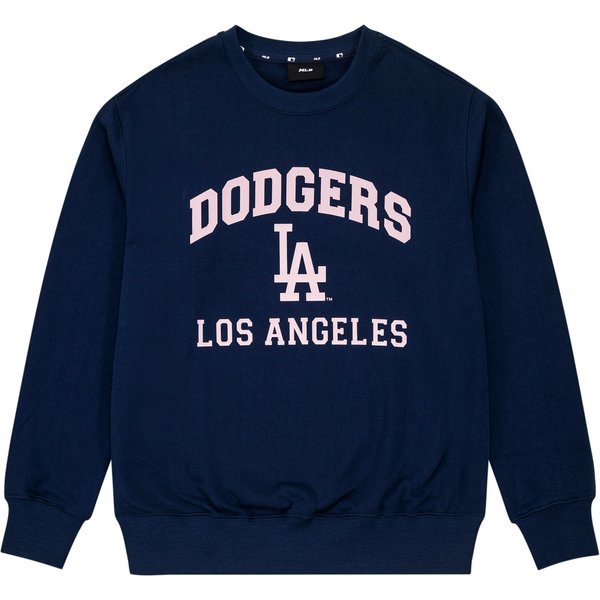 Seria MLB Academy FW23 Los Angeles Dodgers Nadruk Z Literami Swobodna LuźNa Bluza Z OkrąGłYm Dekoltem I DłUgim RęKawem Bluza Unisex Granatowy 3AMTV0134-07NYS XS White-image