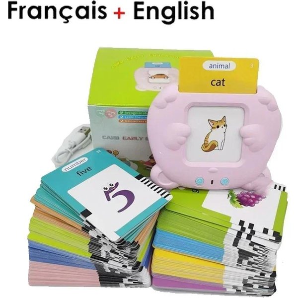 Juguetes De Aprendizaje Con Tarjetas Flash De EducacióN Temprana Tarjetas Flash Parlantes Para NiñOs Preescolar Aprendizaje De IngléS AlemáN EspañOl FrancéS-image