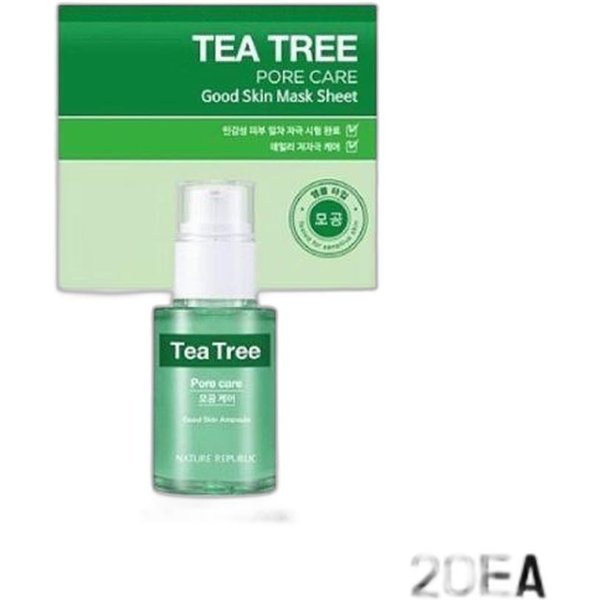 Nature Republic Mascarilla Facial Good Skin ÁRbol De Té Suavizante Suave 20 Uds-image