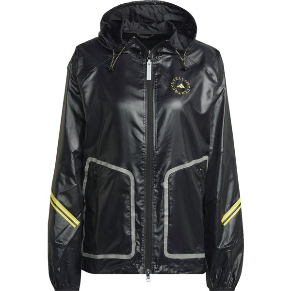 Chaqueta Con Capucha Y Cremallera Con Estampado De Logotipo Adidas X Stella Mccartney Para Mujer Chaquetas Negro Amarillo HI6053 XL Black-image