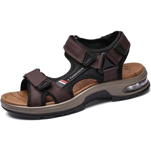 Letnie MęSkie SandałY SkóRzane MęSkie Pierwsza Warstwa SkóRa BydlęCa Gladiator Rzymskie MęSkie SandałY PlażOwe MięKkie Buty Do Brodzenia 2024 40 Black-image