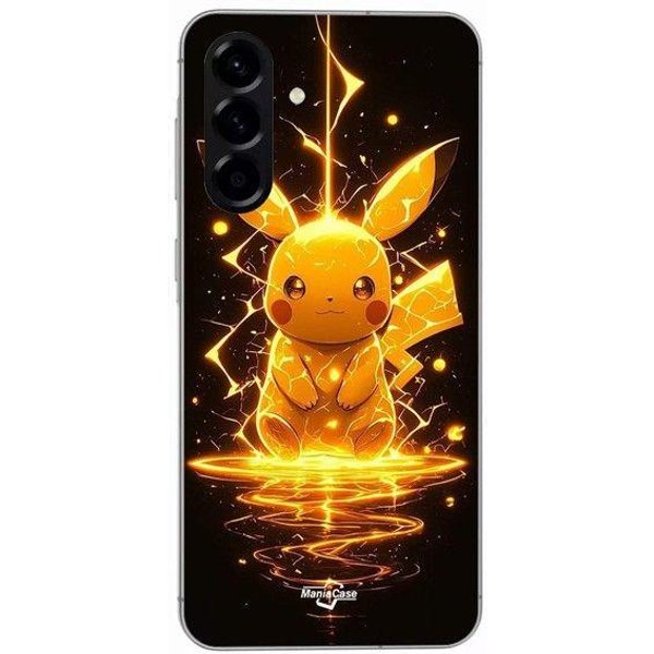 Funda - Maniacase - Samsung Galaxy A26 - Silicona - Flexible - Pikachu Rayo Negro-image