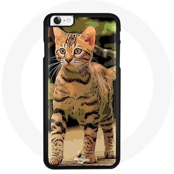 Funda Blanda - Bengal - Iphone 7 - Negro - DiseñO Gato - Mixto-image