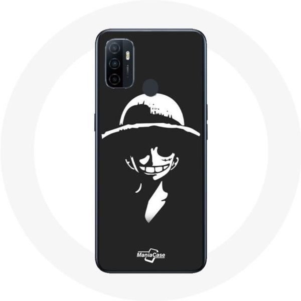 Funda - One Piece - Oppo A53 - Flexible - Negra - Manga Luffy Arte-image