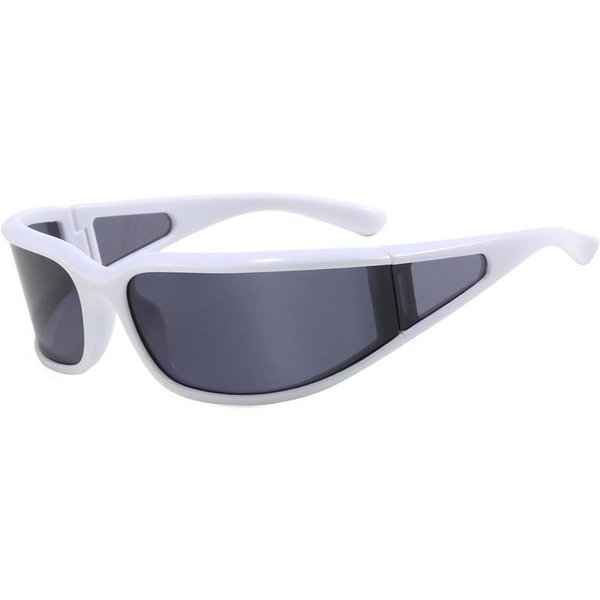 Gafas De Sol Deportivas Cortavientos Vintage Y2K ProteccióN UV Unisex Punk Exterior Lujo DiseñAdor Gafas De Ciclismo Gray-image