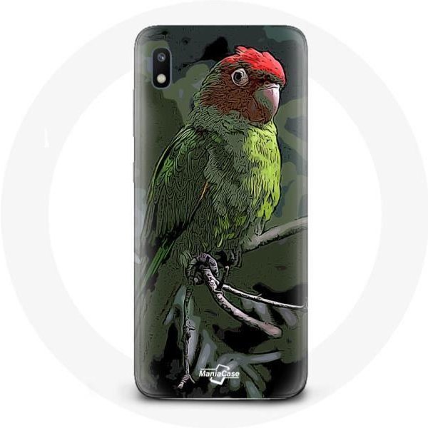 Funda Para Samsung Galaxy A10 Pionus Loro Rojo Verde-image