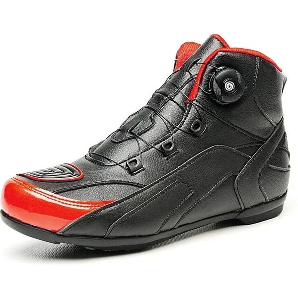 Gumowa Podeszwa Wodoodporne Buty Motocyklowe Czarne Buty Motocyklowe MęSkie Off-Road Adventure Motocross Niskie Buty Retro Buty Motocyklowe 45 Black-image