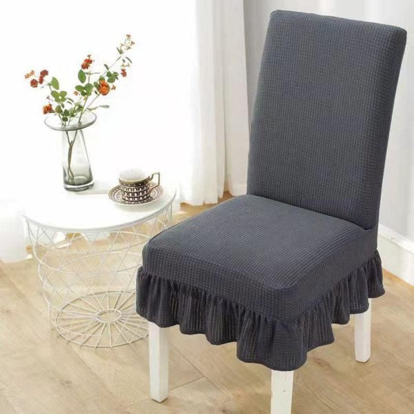 1 Pieza Funda De Silla EláStica Universal Todo Incluido Impermeable Cubierta Hotel Hogar Cubierta Taburete De Mesa Color SóLido Falda De Una Pieza-image