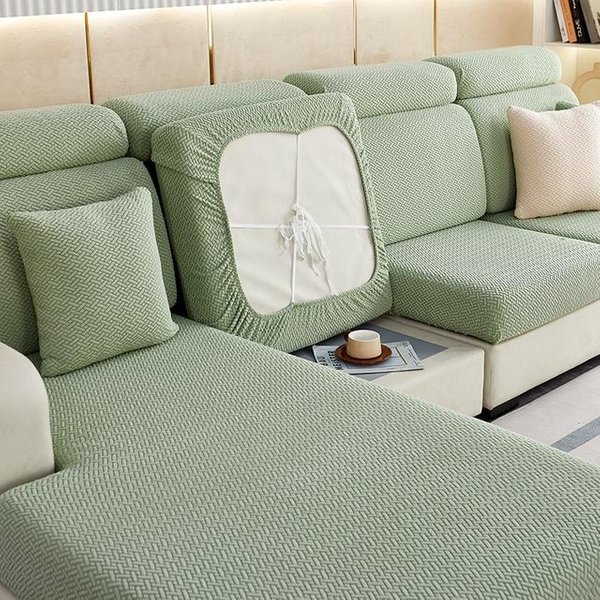 Funda De CojíN De Asiento De Sofá Jacquard Para Sala De Estar Mascotas NiñOs Alfombra Funda De Silla Funda Para Muebles EláStica ExtraíBle Funda De Sofá 45X45Cm Pillowcase-image