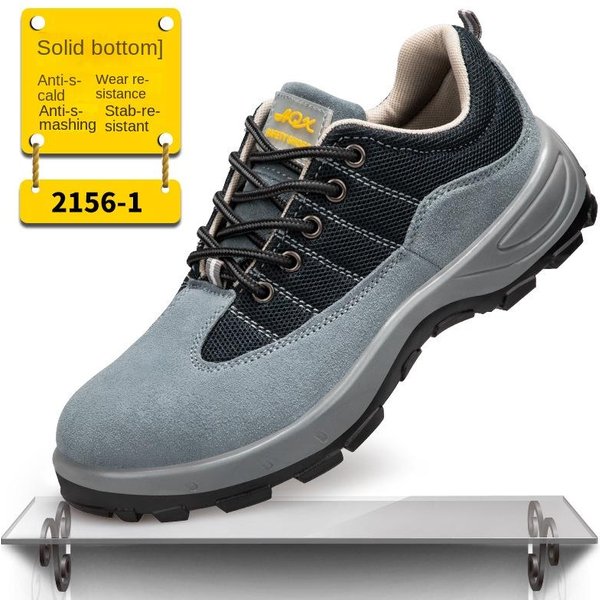 Zapatos De Seguridad Zapatos De Trabajo Antiescaldantes, Resistentes Al Desgaste Y Antideslizantes Trabajo Protector Zapatos Con Puntera De Acero 46-image