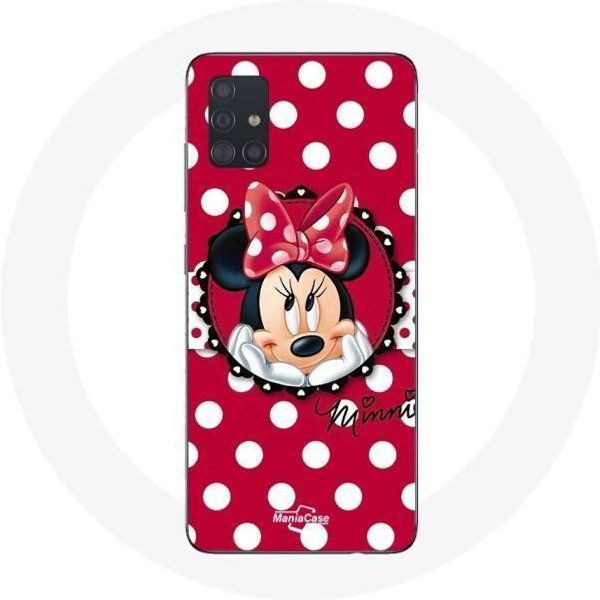 Funda - Maniacase - Samsung Galaxy A51 5G - Minnie Mouse - Roja - Flexible Negro-image