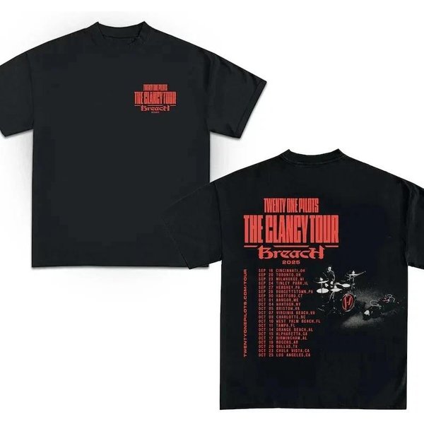 Koszulka Twenty One Pilots, Koszulka Z Grafiką Breach Tour 2026 2026 XXL-image