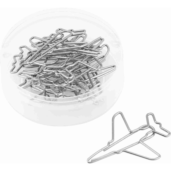 10 Uds. Clips De Papel Con Forma De AvióN, MarcapáGinas, Clip Organizador De Documentos, Suministros De PapeleríA-image
