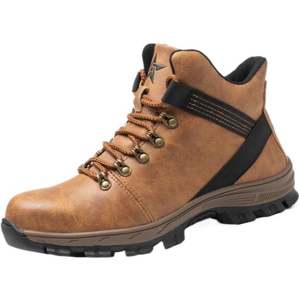 Zapatos De Seguridad Laboral Transpirables Resistentes Al Desgaste Para Hombre, Zapatos De Seguridad Para Obra, Botas De ProteccióN Impermeables Antimpacto Para Soldadura 44 Black-image