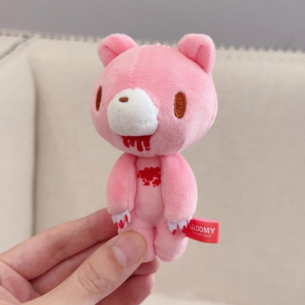 Kawaii KrwiożErczy NiedźWiedź Breloczek Figurka Anime RóżOwy NiedźWiedź Pluszowa Lalka Dziewczynka Y2K Akcesoria Do Torebki Lalka DziecięCy Prezent Urodzinowy Pink-image