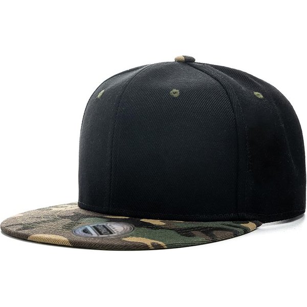 Unisex Czapka GłAdka Snapback Wysokiej JakośCi Dla DorosłYch Hip Hopowa Czapka Baseballowa MężCzyźNi Kobiety Outdoorowa Rekreacyjna Czapka Baseballowa 55Cm-60Cm Black-image