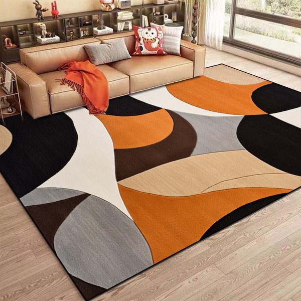 Skandynawski Abstrakcyjny Dywan Do Salonu Nowoczesna Geometria Sofa Stolik Kawowy AntypośLizgowa Mata PodłOgowa WystróJ Domu Sypialnia Dywaniki Nocne MięKkie Dywany 60*90Cm-image