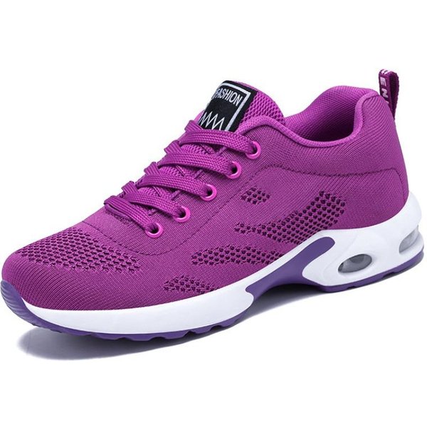 Zapatos Deportivos Para Correr Para Mujer Zapatillas Casuales De Malla Transpirable Con Cordones Zapatos Para Caminar Para Exterior Zapatos De Tenis Zapatillas De Plataforma Para Mujer 44-image