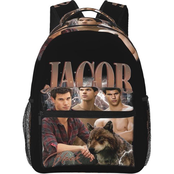 Mochila Retro Vintage Saga CrepúSculo Jacob Estudiante NiñOs NiñAs Bolso Para Libros NiñOs Bolso Escolar Bolsos De Hombro Para PortáTil Para Hombres Mujeres One Size-image