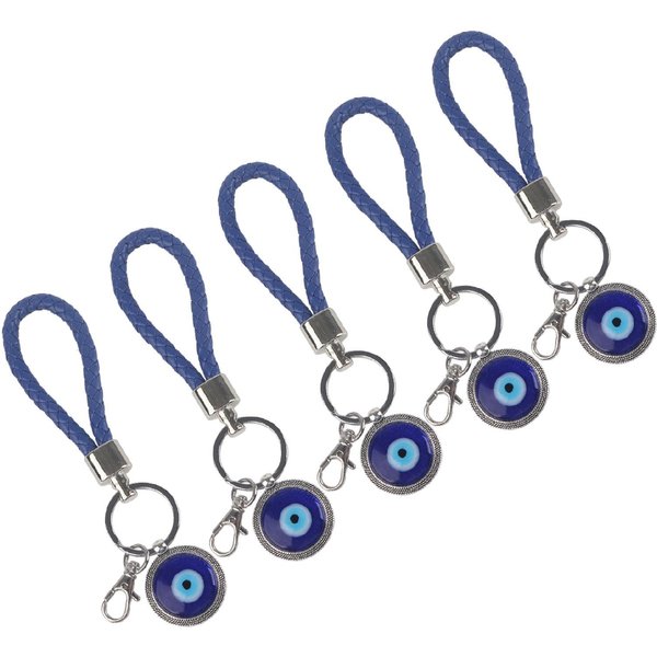5 Sztuk Lucky Eye Brelok Niebieski Turecki Amulet Wisiorek Brelok BiżUteria Prezent Craft-image