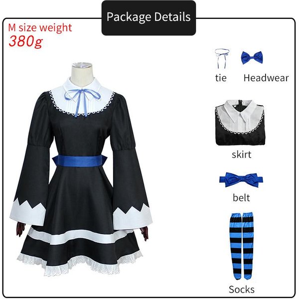 Anime Panty & Stocking Z Pasem Do PońCzoch MłOdsza Siostra Anarchy PońCzocha Kostium Cosplay Gotycka SłUżKa Lolita Sukienka Peruka DłUgie Skarpety XXL-image