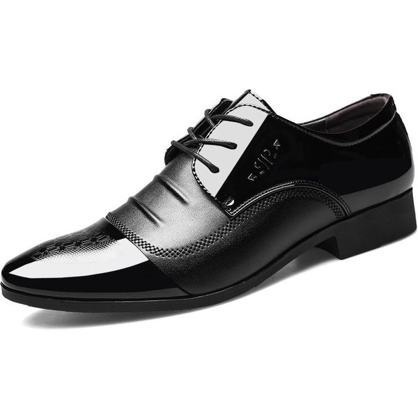 Zapatos De Cuero Nuevos Para Hombre Talla Grande Zapatos Casuales Zapatos De Vestir De Negocios Zapatos VersáTiles De Boda Para Hombre 48 Negro-image