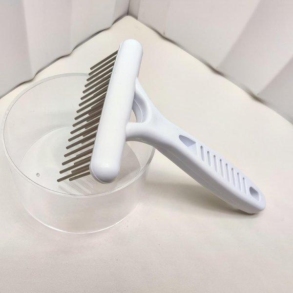 Peine Rastrillo Blanco Para Perros Cepillo Pelo Corto Largo Pelo Muerto Eliminar Cepillo Para Gatos Perros Herramientas De Aseo Suministros Para Mascotas Blanco-image
