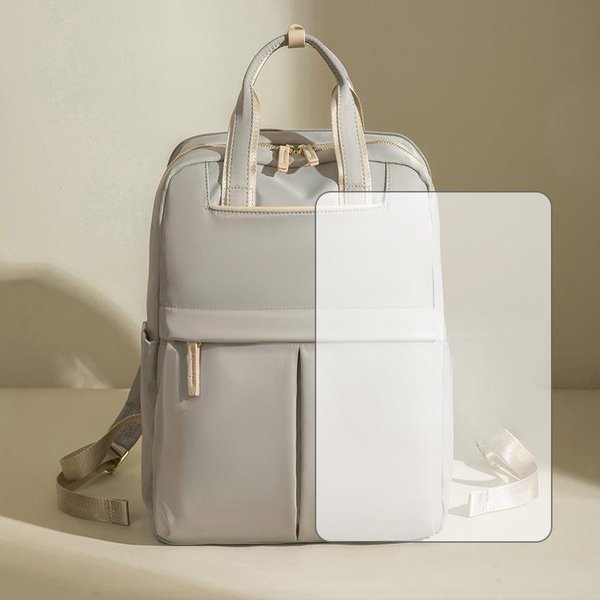 Nueva Bolsa De Ordenador Para Mujer Commuter Tela Oxford Bolsa Escolar Gran Capacidad Mochila De Viaje Multifuncional Gray-image