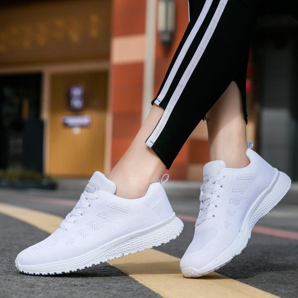 DużE Rozmiary 35-44 Obuwie Damskie Przypadkowe, OddychająCe, Lekkie Buty Dla Par Sportowe Buty Do Biegania 43 BiałY-image