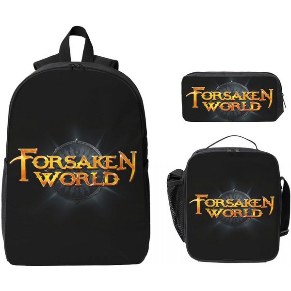 Mundo Forsaken Videojuego Mochila Infantil Fiambrera Estuches Para NiñOs NiñAs Mochilas Bolso Escolar Set De Mochila-image