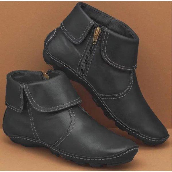 Damskie Buty PłAskie Wodoodporne Botki Damskie Wygodne Buty Zimowe AntypośLizgowe Botki Damskie Obuwie Codzienne Damskie DużE Rozmiary 35-43 42 Czarny-image