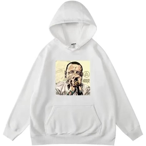 Europejski I AmerykańSki Zespół Rockowy Linkinpark Park Jesienno-Zimowa Bluza Z Kapturem Dla MężCzyzn I Kobiet Pulower Hoodie Xxxl White-image