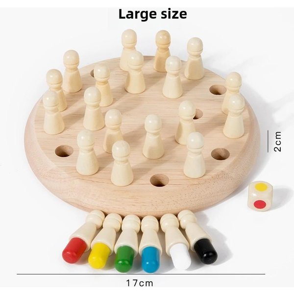 Drewniany Mecz PamięCiowy Kij Szachy Kolor Gra Planszowa Puzzle Montessori Zabawki Edukacyjne ZdolnośCi Poznawcze Zabawki Edukacyjne Dla Dzieci-image