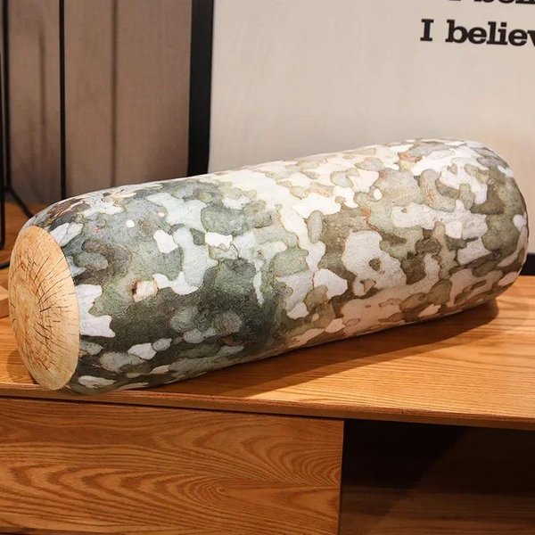Juguete De Peluche Suave TocóN De Madera 3D Juguete De Peluche SimulacióN Creativa Almohada De ÁRbol Grande CojíN De Sofá DecoracióN De HabitacióN Regalo De Navidad CumpleañOs 30Cm-image
