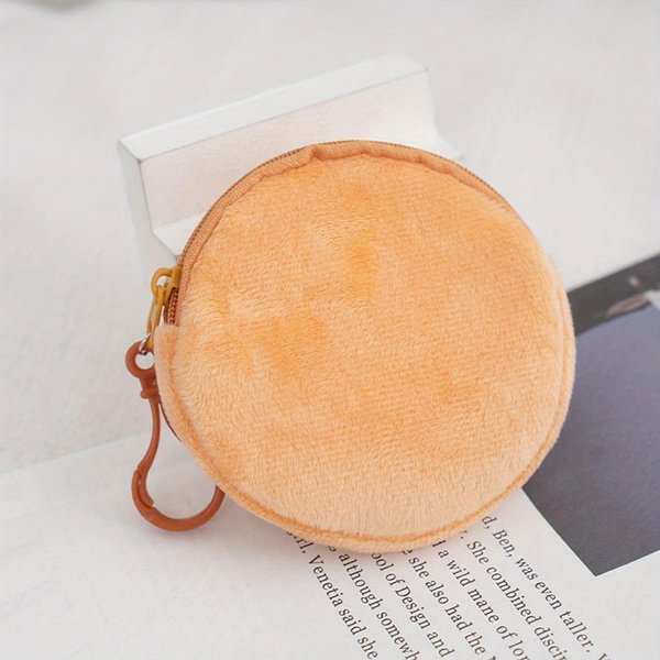 Monedero De Color SóLido Con Cremallera Mini Bolso Para Monedas Y Llaves Bolsillo Para Dinero Mujeres Hombres Monedero Sencillo Cartera PequeñA Bolsa De Regalo-image