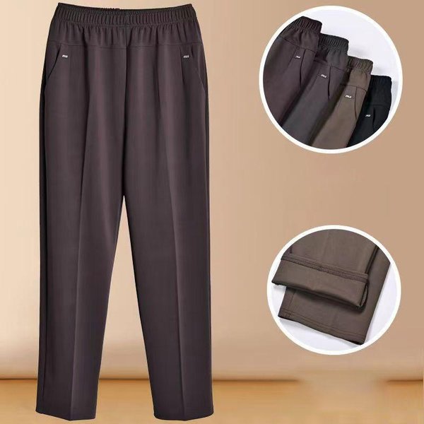 Pantalones De Mujer De Talla Extra Grande, Holgados, De Alta Elasticidad, Ropa De Mediana Edad, 6XL, 7XL, 8XL, Pantalones De OtoñO, Pantalones Femeninos 6XL Gray-image