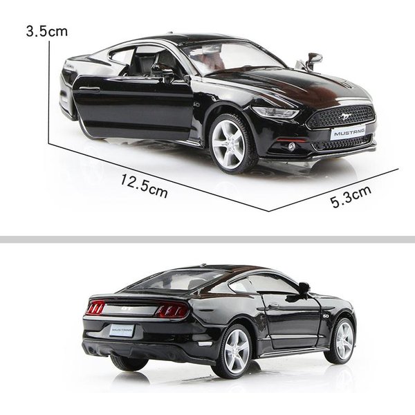 Ford Mustang GT 2015 Symulacja Supercar Odlewy I Pojazdy Zabawki Pull Back & Otwierane Drzwi RMZ City 1:Model Samochodu Kolekcjonerskiego Ze Stopu 36-image