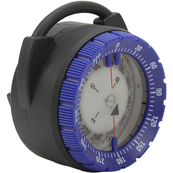 BrúJula De Buceo Submarino 50M Luminosa MagnéTica Impermeable Abrazadera De Tubo BrúJula De Buceo Para Scuba Azul-image