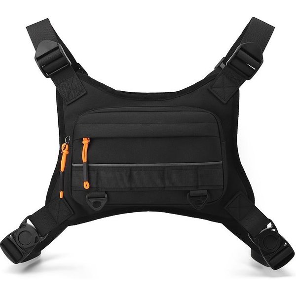MęSka Torba Na Klatkę Piersiową, Minimalistyczna Wielofunkcyjna Torba Na Ramię, MałY Plecak PodróżNy Crossbody Czarny-image
