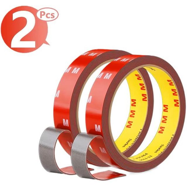 Cinta Adhesiva De Doble Cara Extrafuerte De 300 Cm Para Coche, Especial Para Arrancar Sin Dejar Rastros, De Alta Viscosidad, Para FijacióN Y Montaje 0.47In-12Mm&9.84Ft-3 Meters-image