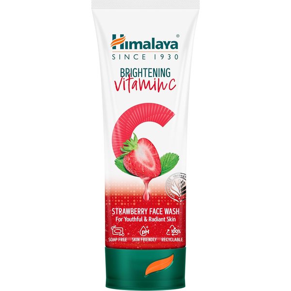 Himalaya RozjaśNiająCy ŻEl Do Mycia Twarzy Z Witaminą C I Truskawką 100Ml | Delikatny ŚRodek Do Oczyszczania Twarzy Dla Promiennej SkóRy I Usuwania Przebarwień | NawilżAjąCa Codzienna PielęGnacja SkóRy Red-image