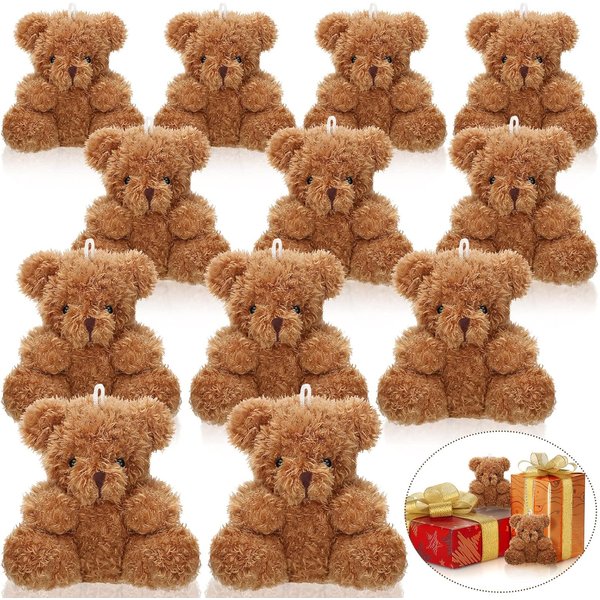 12-4S Mini Pluszowe Misie 4 Cale MałY Miś Pluszowa Zabawka MaleńKi Puszysty Miś MięKki Miś Pluszowa Lalka Na Upominki Na PrzyjęCie Urodzinowe 48 PCS-image