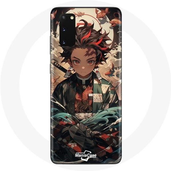 Funda - Maniacase - Samsung Galaxy S11 - Demon Slayer Tanjiro - Flexible - Negro-image