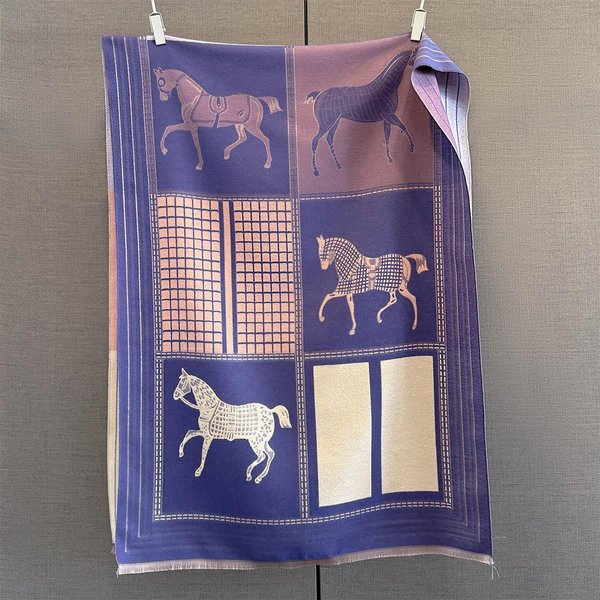 Jesienno-Zimowy Szalik Damski Szale I Chusty Pashmina Kaszmirowy Koc CiepłE Grube Szale Dla Pani Na ZewnąTrz Bufanda WzóR One Size Blue-image
