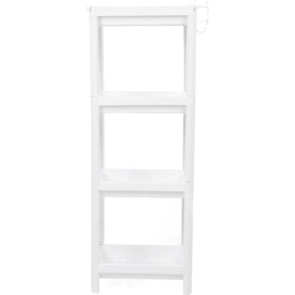 EstanteríA Torre De BañO PláStico Independiente Estante De Almacenamiento Organizador Unidad De EstanteríAs Multifuncional Para Sala De Estar Dormitorio 4 Layers-image