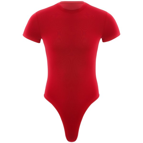 MęSki Body Z Zatrzaskami W Kroku, Z KróTkim RęKawem, Trykot, Podkoszulek, Kombinezon XL Red-image