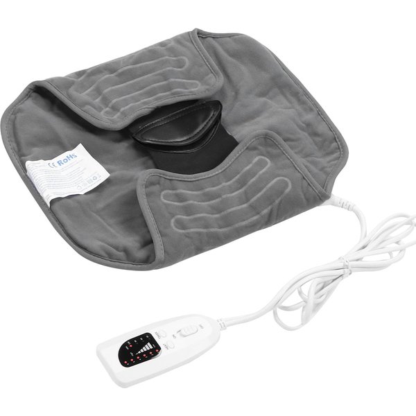 CinturóN Calefactor Para Cintura Calentador EléCtrico Abdominal Lumbar Almohadillas De Masaje Envoltura Gris Oscuro Enchufe US 110V UK Plug-image