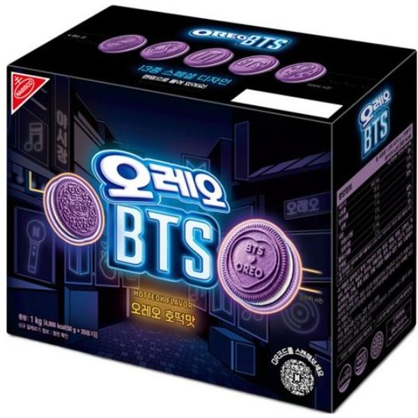 Galleta Oreo Sabor Hotteok BTS 100G, 300G, 1Kg / Crema Blanca 100G (14 Opciones) # Hotteok 1 Kg X 1Pcs Black-image