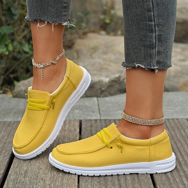 Lekkie Damskie Buty PłóCienne Damskie Codzienne Trampki OddychająCe Mokasyny Wygodne Jednokolorowe Buty Z MięKką Podeszwą Buty Projektanta 39 Brown-image