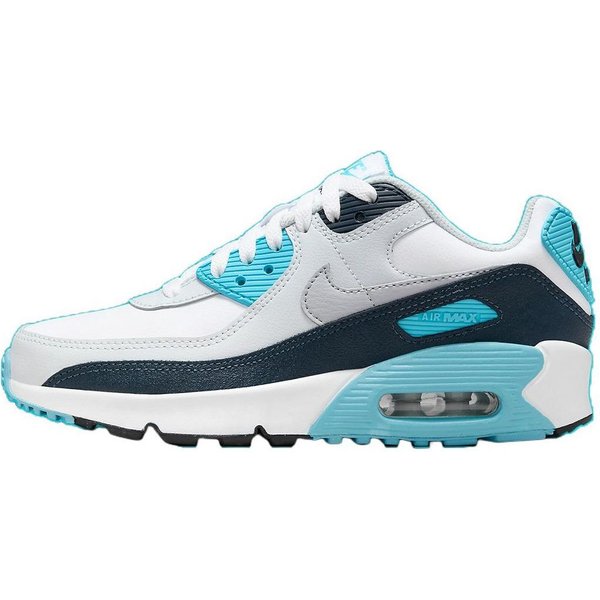 Zapatillas Nike Air Max 90 GS Baltic Blue Para NiñOs Blanco Armory-Navy Gris Lobo HF6358-100 36.5 Black-image
